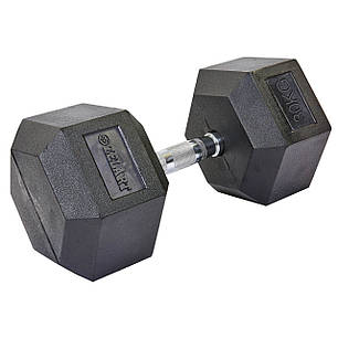 Гантель цільна шестигранна ZELART TA-5159-30 1шт 30кг Код TA-5159-30, фото 1