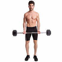Штанга фіксована вигнута прогумована Rubber Hexagon Barbell Zelart TA-6231-30 довжина-95см 30кг Код TA-6231-30, фото 5