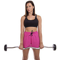 Штанга фіксована вигнута прогумована Zelart Rubber Coated Barbell TA-2687-10 довжина-95см 10кг Код TA-2687-10, фото 5