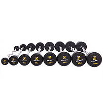 Штанга фіксована вигнута прогумована Zelart Rubber Coated Barbell TA-2687-30 довжина-95см 30кг Код TA-2687-30, фото 5