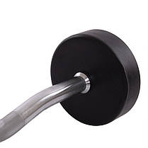 Штанга фіксована вигнута прогумована Zelart Rubber Coated Barbell TA-2687-20 довжина-95см 20кг Код TA-2687-20, фото 3