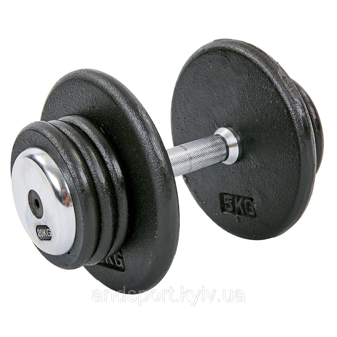 Гантель цілісна професійна RECORD TA-7231-20 20кг 1шт 20кг Код TA-7231-20