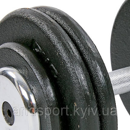 Гантель цілісна професійна RECORD TA-7231-25 1шт 25кг Код TA-7231-25, фото 2