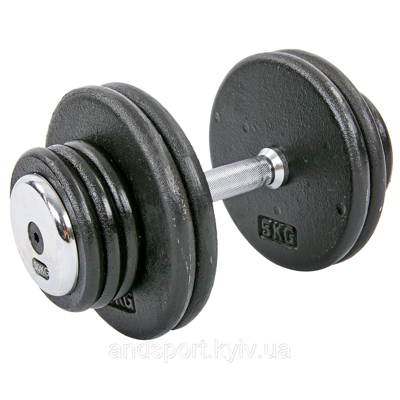 Гантель цілісна професійна RECORD TA-7231-30 1шт 30кг Код TA-7231-30