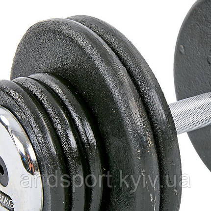 Гантель цілісна професійна RECORD TA-7231-30 1шт 30кг Код TA-7231-30, фото 2