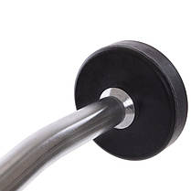 Штанга фіксована вигнута прогумована Zelart Rubber Coated Barbell TA-2687-5 довжина-95см 5кг Код TA-2687-5, фото 3