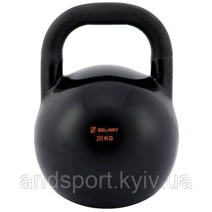 Гіря сталева чорна пофарбована Zelart TA-7795-20 20кг чорний Код TA-7795-20, фото 1