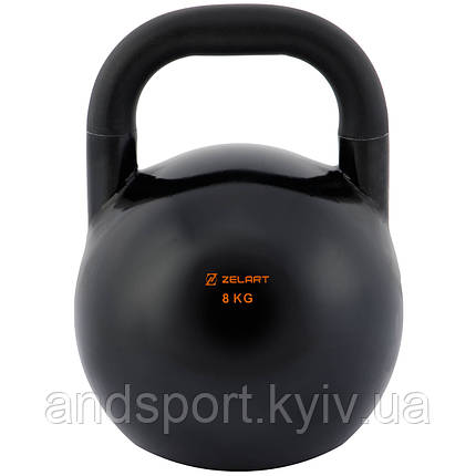 Гіря сталева чорна пофарбована Zelart TA-7795-8 8кг чорний Код TA-7795-8, фото 1