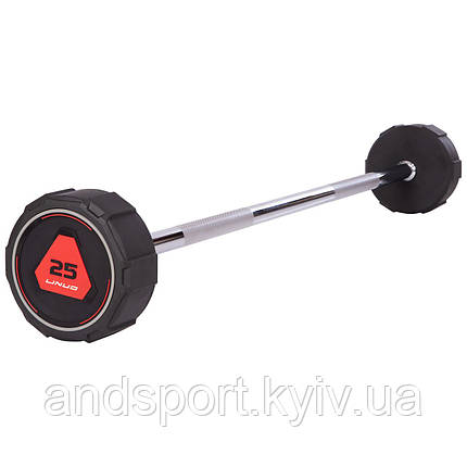 Штанга фіксована пряма поліуретанова LI NUO TA-3622-25 довжина-115см 25кг Код TA-3622-25, фото 1