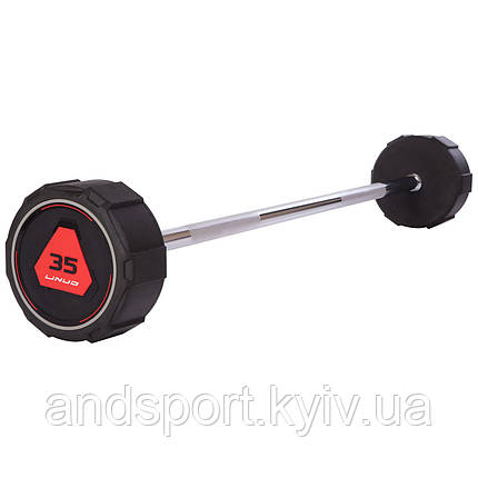 Штанга фіксована пряма поліуретанова LI NUO TA-3622-35 довжина-117см 35кг Код TA-3622-35, фото 1