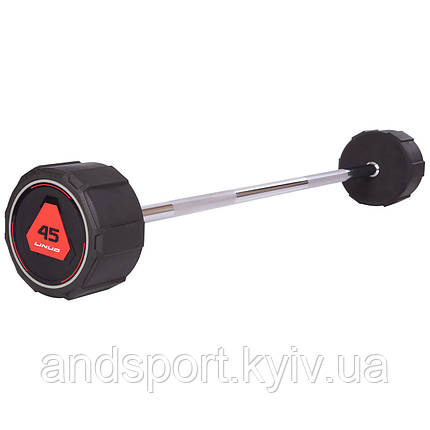 Штанга фіксована пряма поліуретанова LI NUO TA-3622-45 довжина-121см 45кг Код TA-3622-45, фото 1