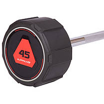 Штанга фіксована пряма поліуретанова LI NUO TA-3622-45 довжина-121см 45кг Код TA-3622-45, фото 2