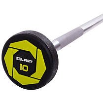 Штанга фіксована пряма поліуретанова Zelart Urethane Barbell TA-2689-10 довжина-103см 10кг Код TA-2689-10, фото 2