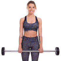 Штанга фіксована пряма поліуретанова Zelart Urethane Barbell TA-2689-15 довжина-104см 15кг Код TA-2689-15, фото 5