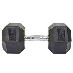 Гантель цільна шестигранна SP-Planeta SC-8013-27,5 1шт 27,5кг Код SC-8013-27_5, фото 2