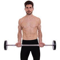 Штанга фіксована пряма поліуретанова Zelart Urethane Barbell TA-2689-20 довжина-104см 20кг Код TA-2689-20, фото 5