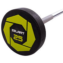 Штанга фіксована пряма поліуретанова Zelart Urethane Barbell TA-2689-25 довжина-106см 25кг Код TA-2689-25, фото 2