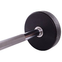 Штанга фіксована пряма поліуретанова Zelart Urethane Barbell TA-2689-25 довжина-106см 25кг Код TA-2689-25, фото 3