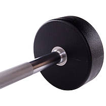 Штанга фіксована пряма поліуретанова Zelart Urethane Barbell TA-2689-35 довжина-110см 35кг Код TA-2689-35, фото 3