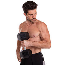 Гантель цільна шестигранна SP-Planeta SC-8013-17,5 1шт 17,5кг Код SC-8013-17_5, фото 4