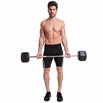 Штанга фіксована пряма прогумована Record Rubber Hexagon Barbell TA-6230-45 довжина-95см 45кг Код TA-6230-45, фото 5