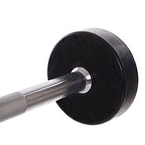 Штанга фіксована пряма прогумована Zelart Rubber Coated Barbell TA-2685-10 довжина-95см 10кг Код TA-2685-10, фото 3