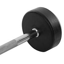 Штанга фіксована пряма прогумована Zelart Rubber Coated Barbell TA-2685-25 довжина-95см 25кг Код TA-2685-25, фото 3