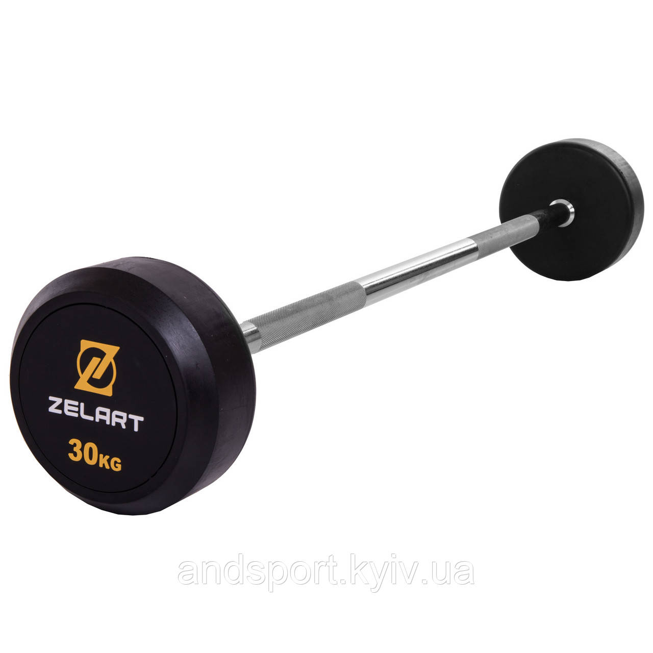 Штанга фіксована пряма прогумована Zelart Rubber Coated Barbell TA-2685-30 довжина-95см 30кг Код TA-2685-30