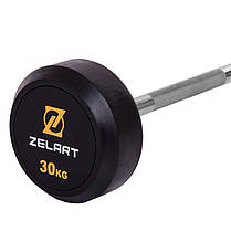 Штанга фіксована пряма прогумована Zelart Rubber Coated Barbell TA-2685-30 довжина-95см 30кг Код TA-2685-30, фото 2