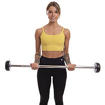 Штанга фіксована пряма прогумована Zelart Rubber Coated Barbell TA-2685-5 довжина-95см 5кг Код TA-2685-5, фото 5