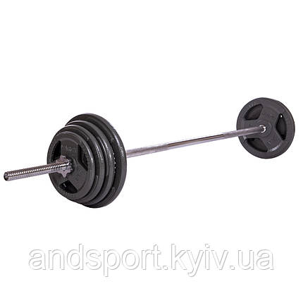 Штанга пряма зі сталевими млинцями SP-Sport TA-2431-57 довжина-1,8 мм, 57 кг Код TA-2431-57, фото 1