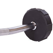 Штанга фіксована вигнута поліуретанова LI NUO TA-3623-15 довжина-111см 15кг Код TA-3623-15, фото 3