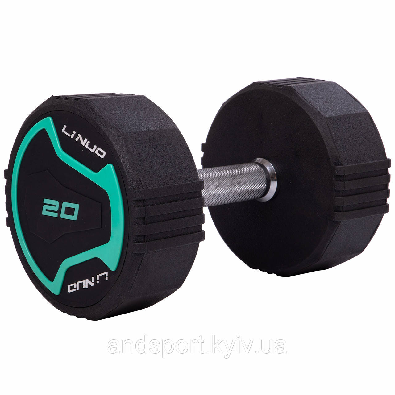 Гантель цілісна професійна LI NUO TA-3614-20 1шт 20кг чорний Код TA-3614-20
