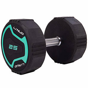 Гантель цілісна професійна LI NUO TA-3614-25 1шт 25кг чорний Код TA-3614-25, фото 1