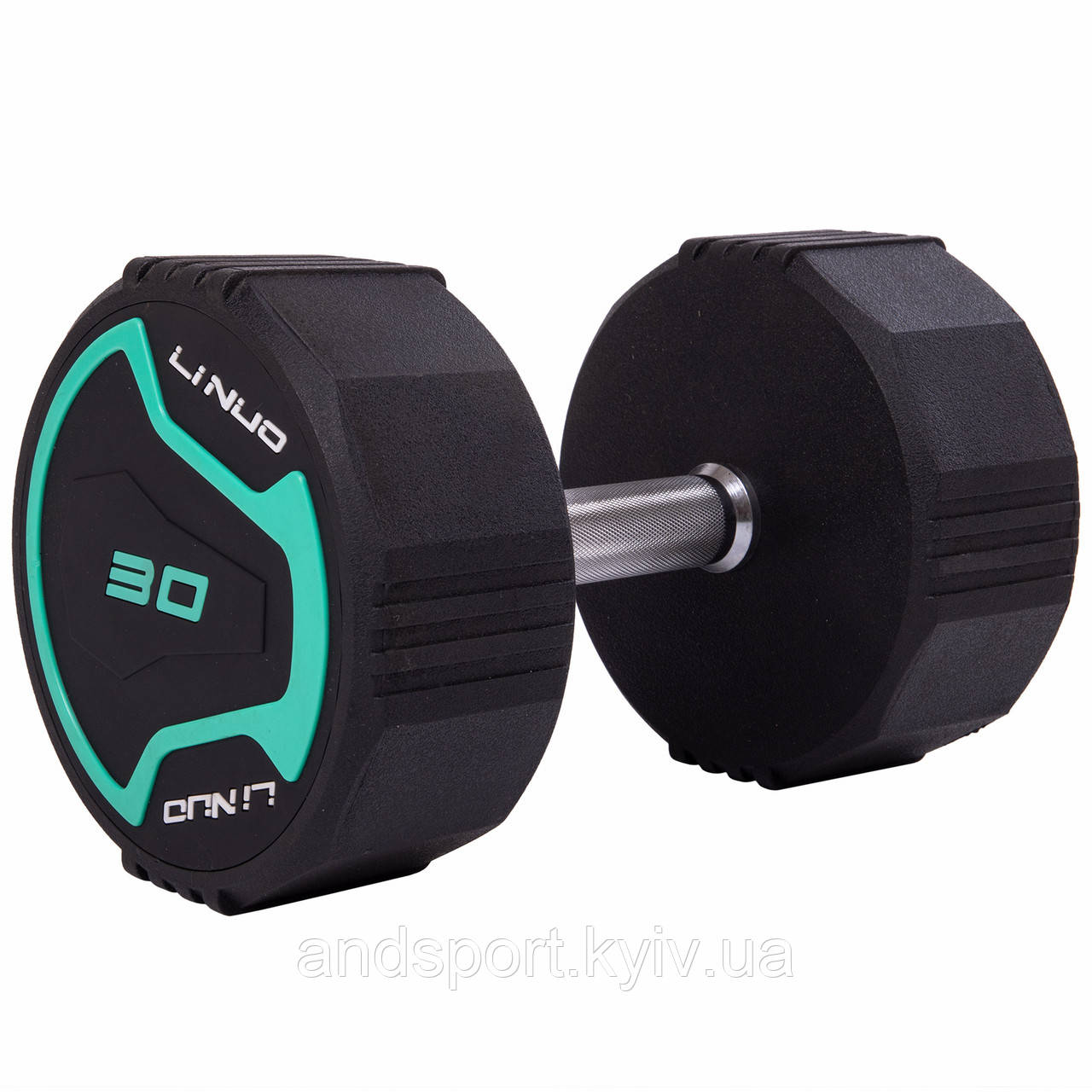 Гантель цілісна професійна LI NUO TA-3614-30 1шт 27,5кг чорний Код TA-3614-30