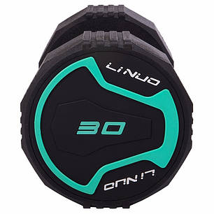 Гантель цілісна професійна LI NUO TA-3614-30 1шт 27,5кг чорний Код TA-3614-30, фото 2