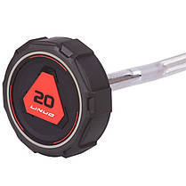 Штанга фіксована вигнута поліуретанова LI NUO TA-3623-20 довжина-113см 20кг Код TA-3623-20, фото 2