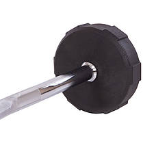 Штанга фіксована вигнута поліуретанова LI NUO TA-3623-20 довжина-113см 20кг Код TA-3623-20, фото 3