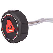 Штанга фіксована вигнута поліуретанова LI NUO TA-3623-30 довжина-116см 30кг Код TA-3623-30, фото 2