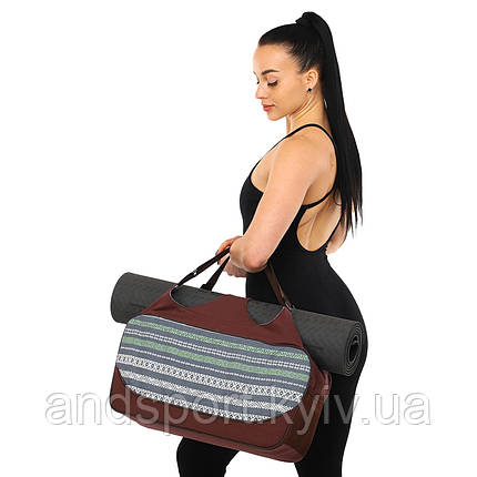 Сумка для фітнесу та йоги KINDFOLK Yoga bag SP-Sport FI-8366-3 сірий-синій Код FI-8366-3, фото 1