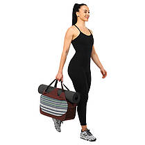 Сумка для фітнесу та йоги KINDFOLK Yoga bag SP-Sport FI-8366-3 сірий-синій Код FI-8366-3, фото 5