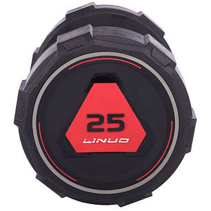 Гантель цілісна професійна LI NUO TA-3618-25 1шт 25кг чорний Код TA-3618-25, фото 2