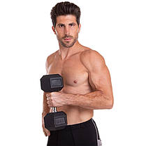 Гантель цільна шестигранна Zelart TA-2679-15 1шт 15кг Код TA-2679-15, фото 4