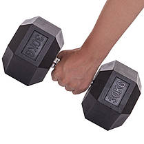 Гантель цільна шестигранна Zelart TA-2679-30 1шт 30кг Код TA-2679-30, фото 3