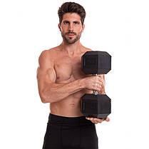 Гантель цільна шестигранна Zelart TA-2679-40 1шт 40кг Код TA-2679-40, фото 4