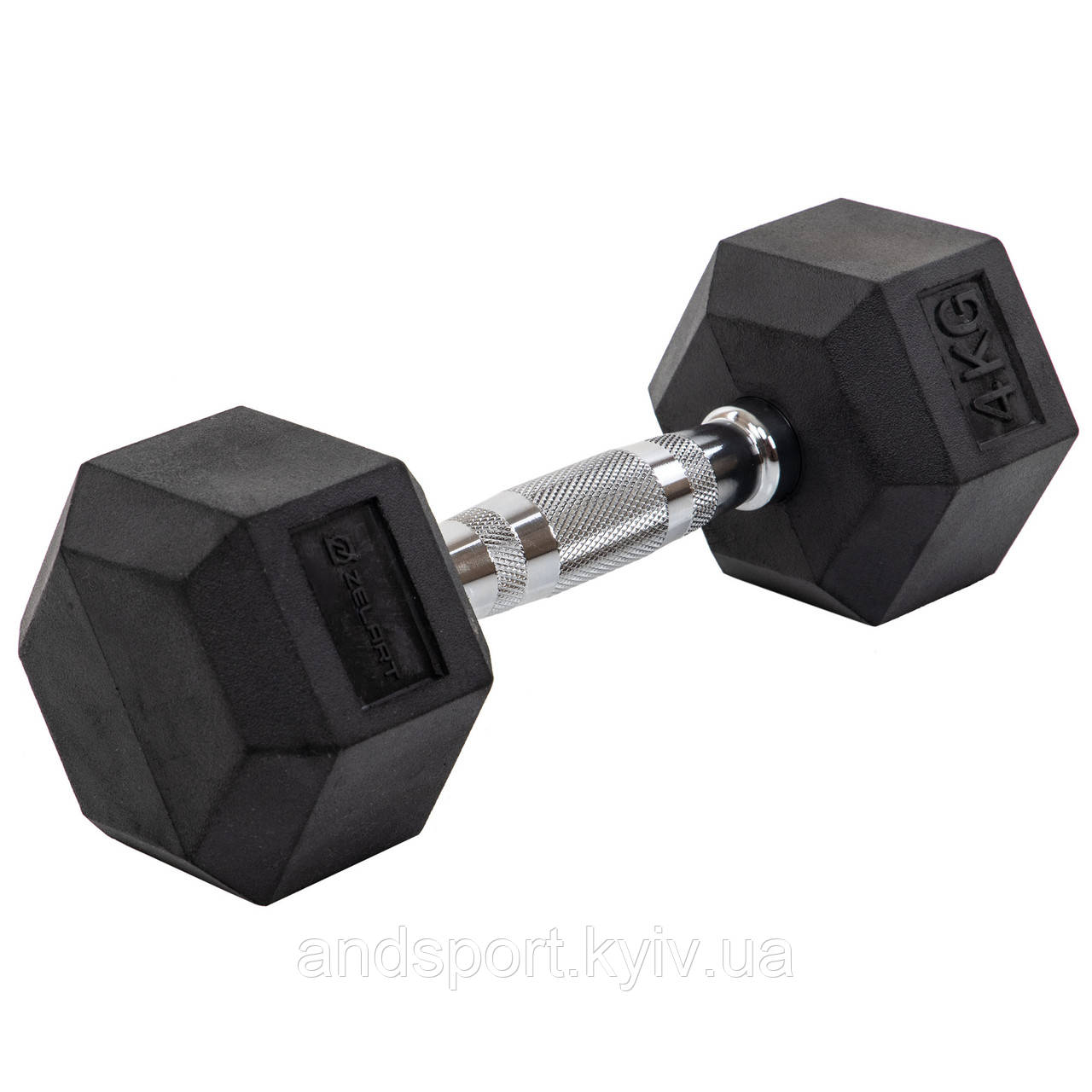 Гантель цільна шестигранна ZELART TA-5159-4 1шт 4кг Код TA-5159-4