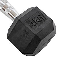 Гантель цільна шестигранна ZELART TA-5159-4 1шт 4кг Код TA-5159-4, фото 3