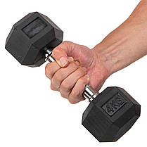 Гантель цільна шестигранна ZELART TA-5159-4 1шт 4кг Код TA-5159-4, фото 4