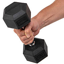 Гантель цільна шестигранна ZELART TA-5159-4 1шт 4кг Код TA-5159-4, фото 5