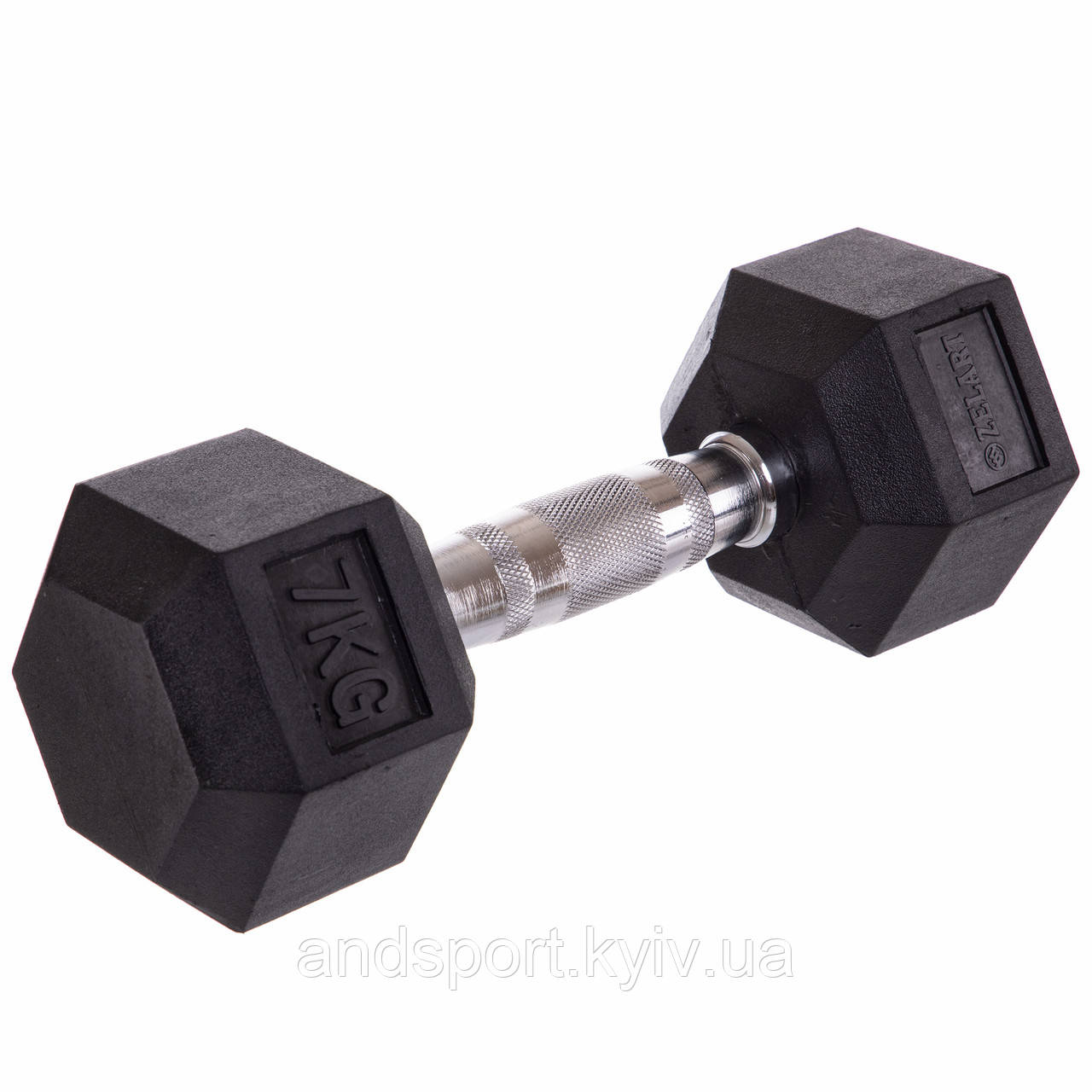 Гантель цільна шестигранна ZELART TA-5159-7 1шт 7кг Код TA-5159-7